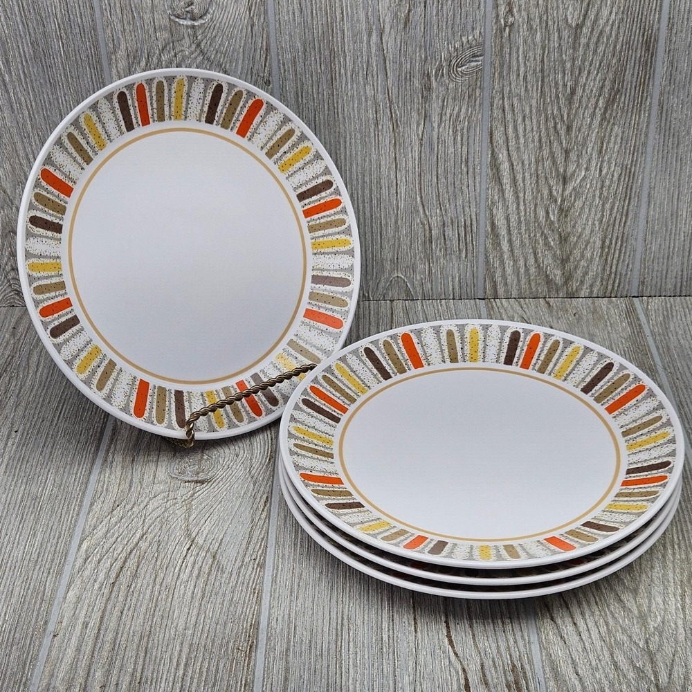 Noritake Progression Mardi Gras 9019 Salad Plates Set of 4 MCM Japan 8.25 Inch